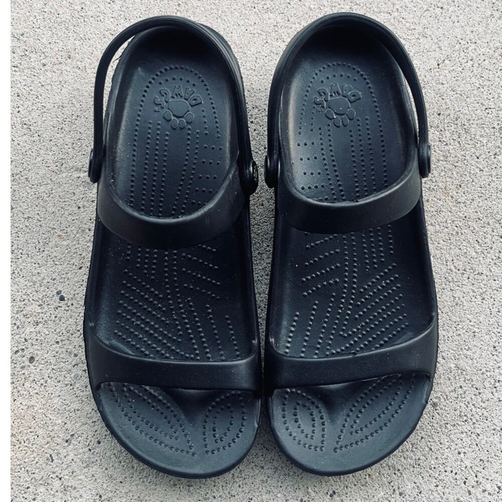 DAWGS Women's 3-Strap Comfort Sandals - Black Sz 7